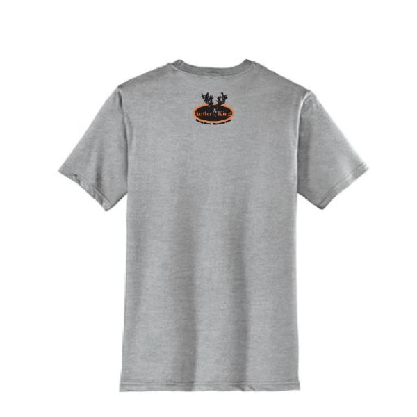 Distressed Gray Antler King Logo Shirt.