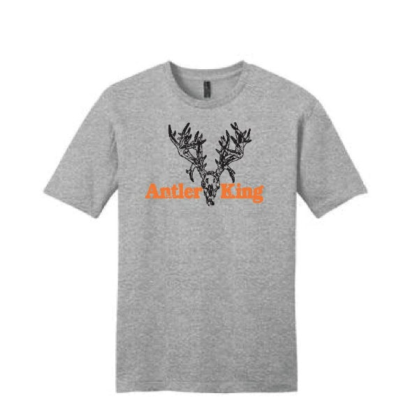 Distressed Gray Antler King Logo Shirt.