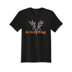 Distressed Black Antler King Logo Shirt.