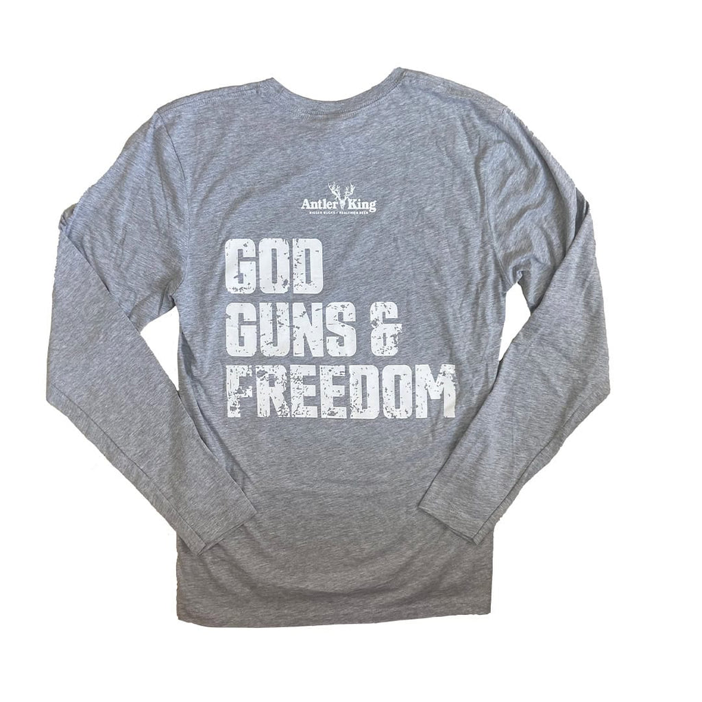 Antler King Brand God, Guns, & Freedom Long Sleeve Shirt