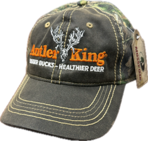 Distressed Leather Mossy Oak Break-Up Camo Hat