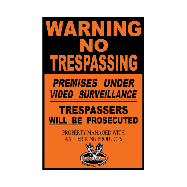 Warning No Trespassing Sign